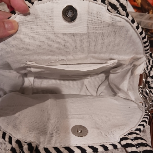 Womens Woven Handbag Rope Nautical Boho Round Beachy Spring - Picture 6 of 6